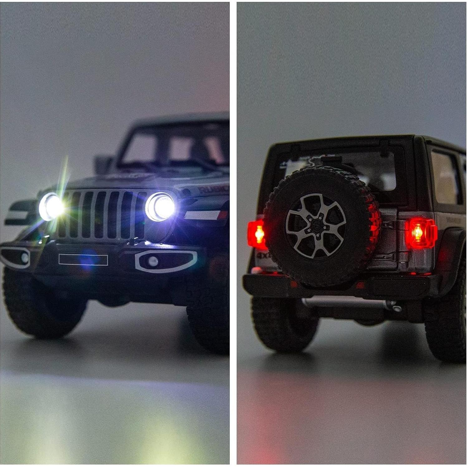 Coche de Juguete BDTCTK Wrangler 1/22 Gris con Luz y Sonido