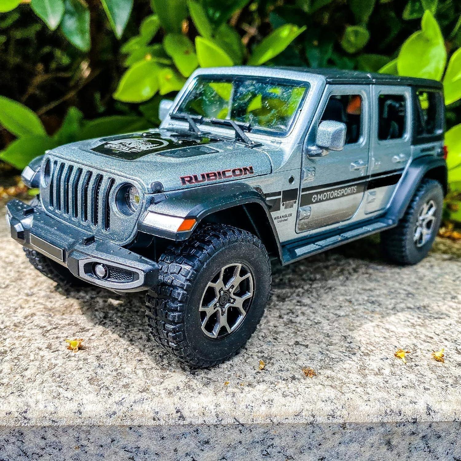 Coche de Juguete BDTCTK Wrangler 1/22 Gris con Luz y Sonido