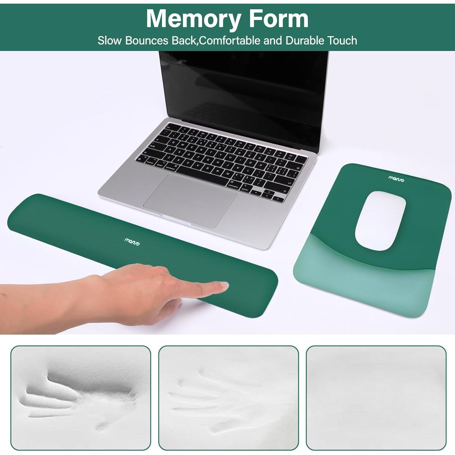 Soporte de Reposamuñecas MOSISO + Alfombrilla Grande 90x40cm