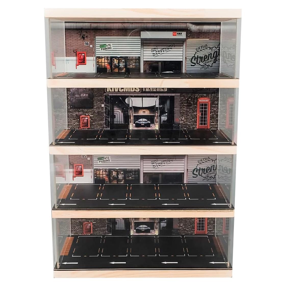 Vitrina para Modelos de Autos Kivcmds 1:64 4 Niveles