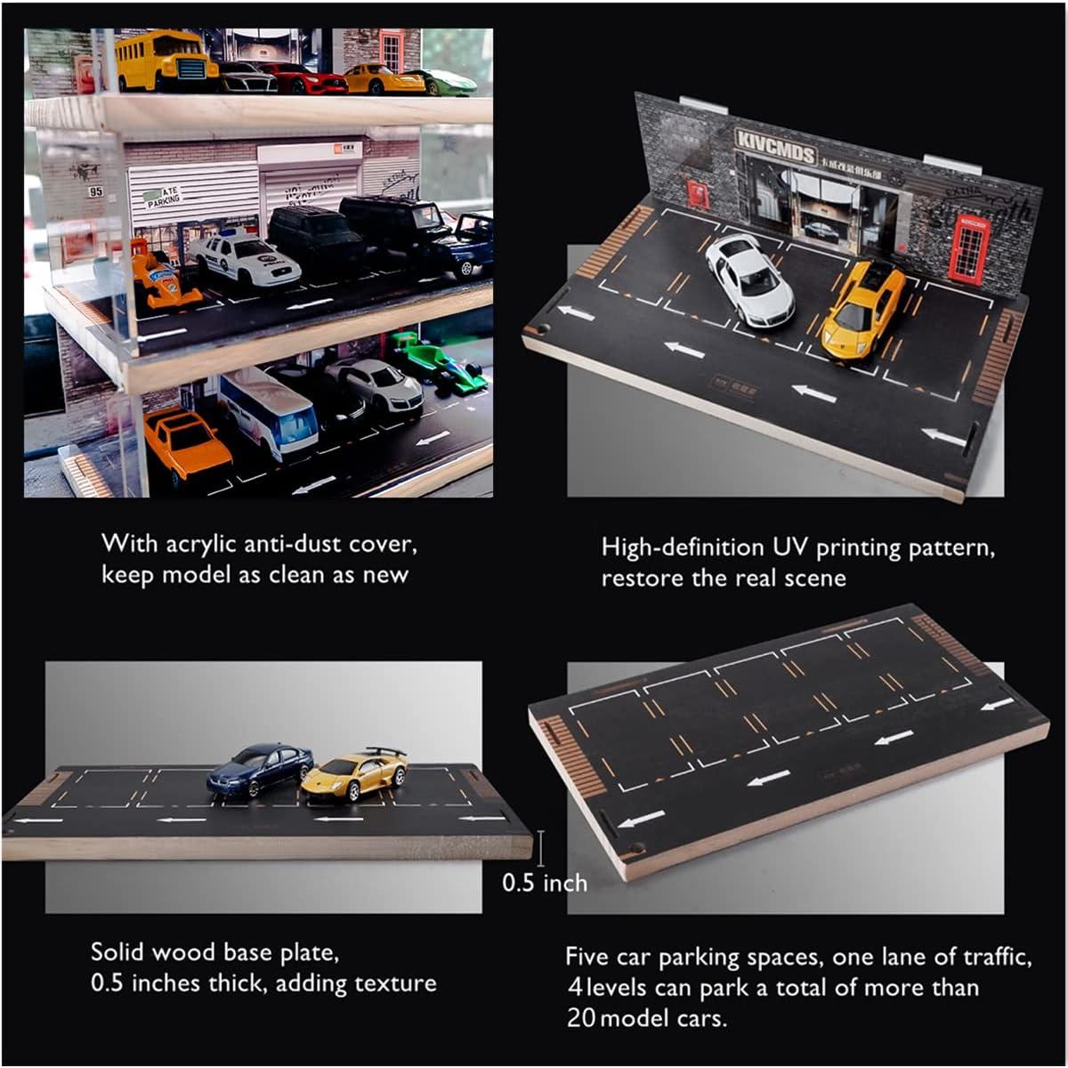 Vitrina para Modelos de Autos Kivcmds 1:64 4 Niveles