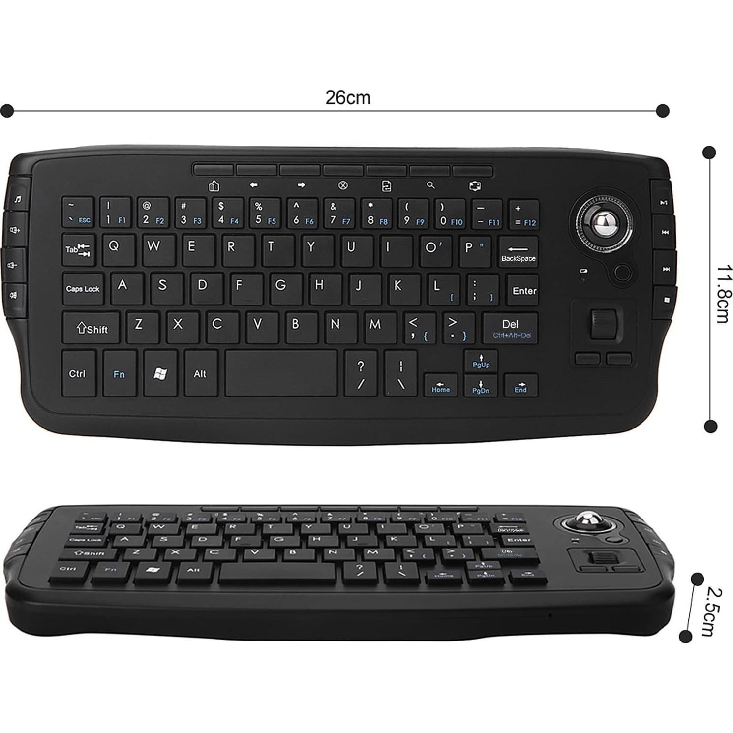 Teclado Inalámbrico Mini E30 con Trackball y USB - Sunydog