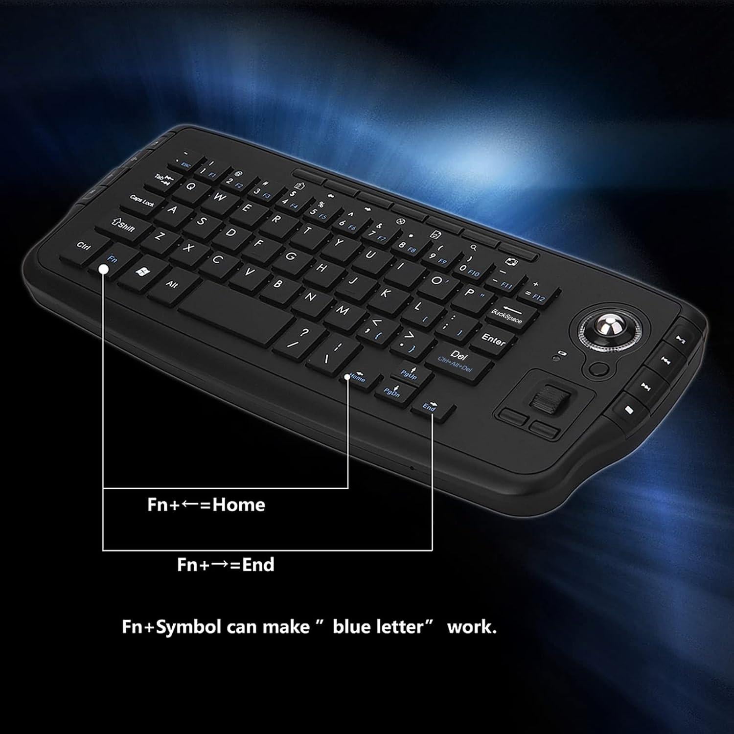 Teclado Inalámbrico Mini E30 con Trackball y USB - Sunydog