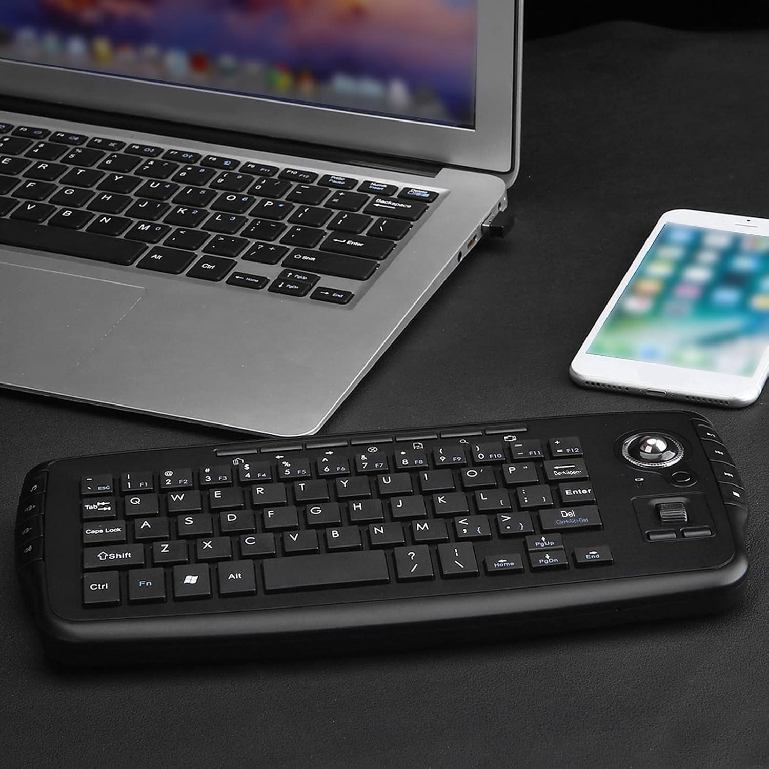 Teclado Inalámbrico Mini E30 con Trackball y USB - Sunydog