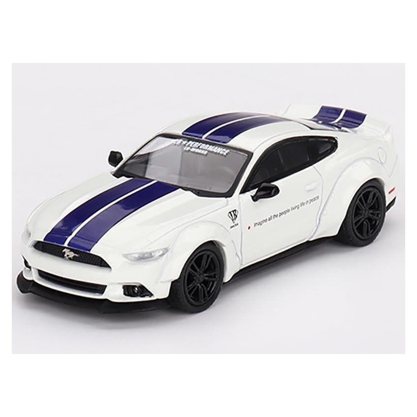Modelo de Coche Diecast GT LB-Works Blanco Rayas Azules 1/64