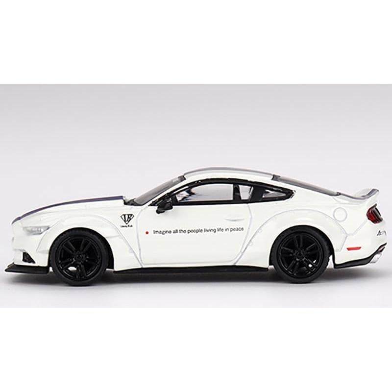 Modelo de Coche Diecast GT LB-Works Blanco Rayas Azules 1/64