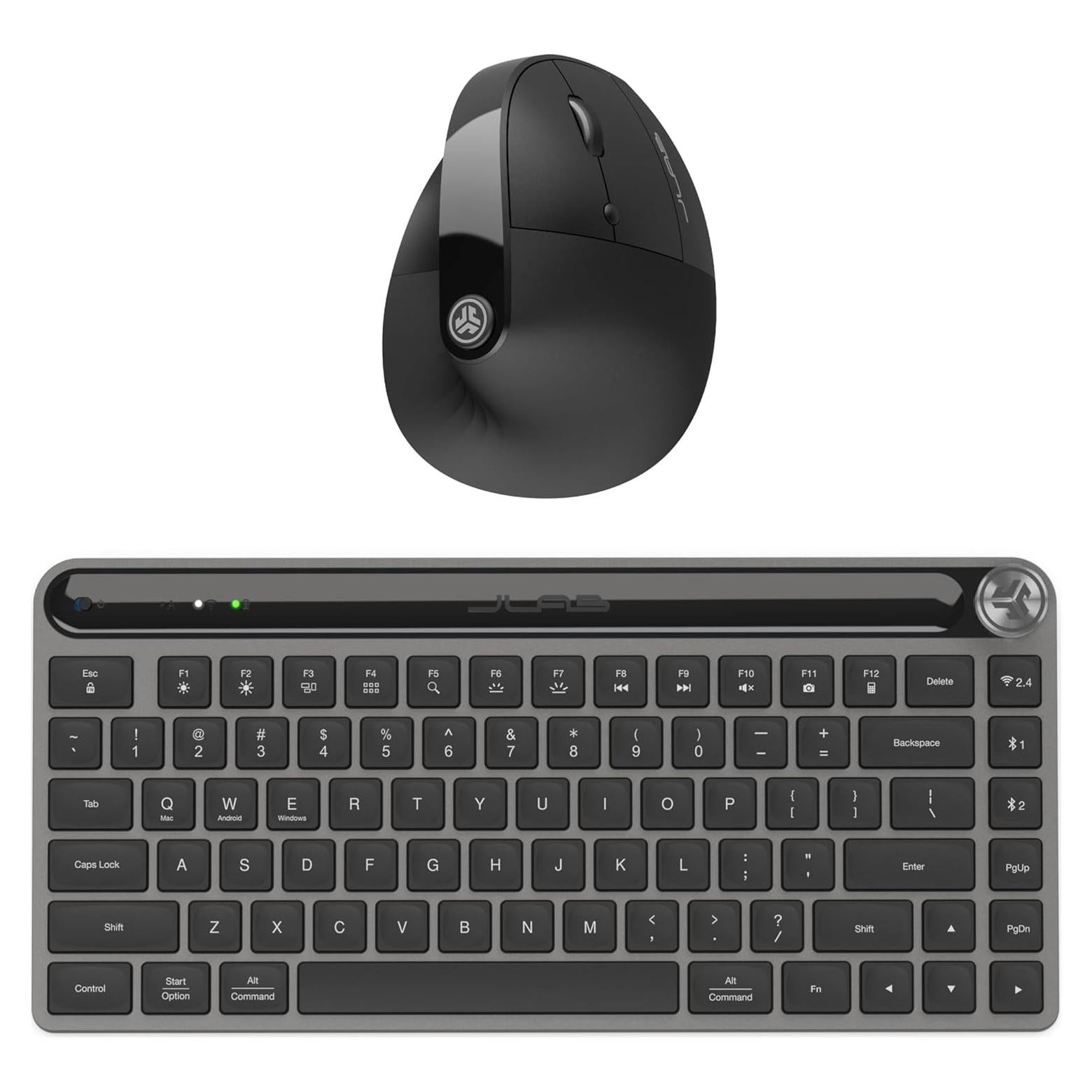 Paquete JLab: Teclado Inalámbrico Epic Mini y Ratón Ergonómico JBuds
