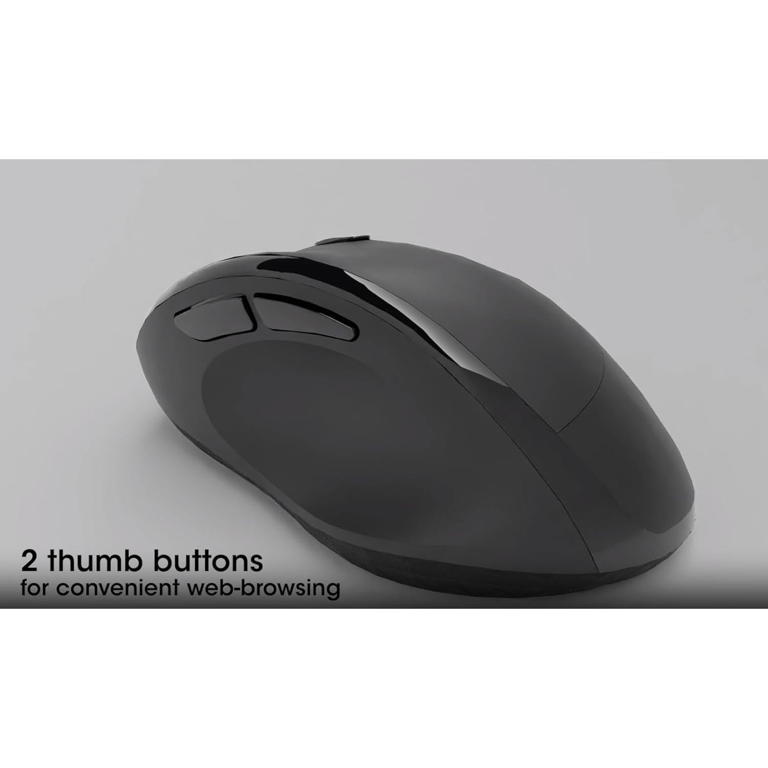 Ratón Ergonómico Inalámbrico Manhattan 2.4GHz 800/1600 dpi