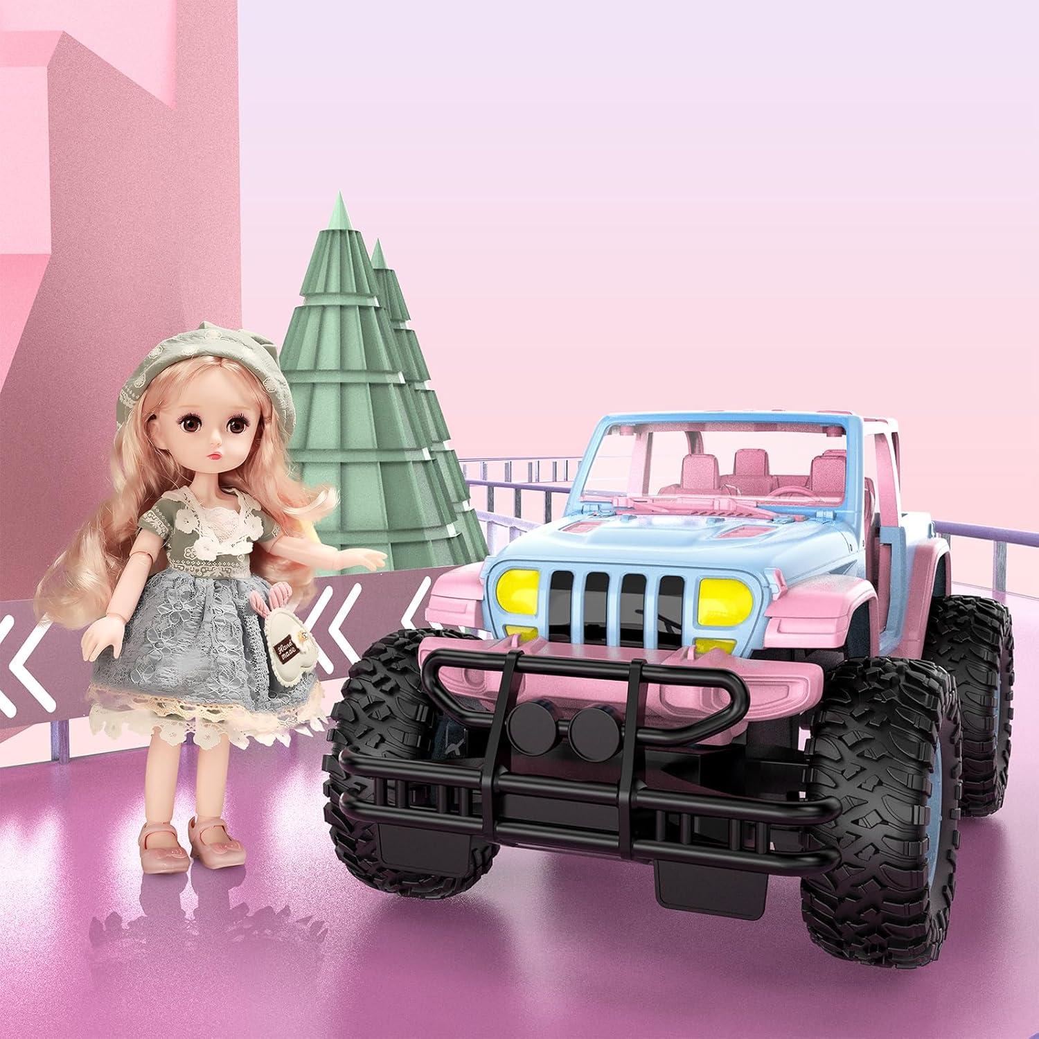 Coche RC NQD Rosa 1:16 para Niñas 3-8 Años 2.4GHz