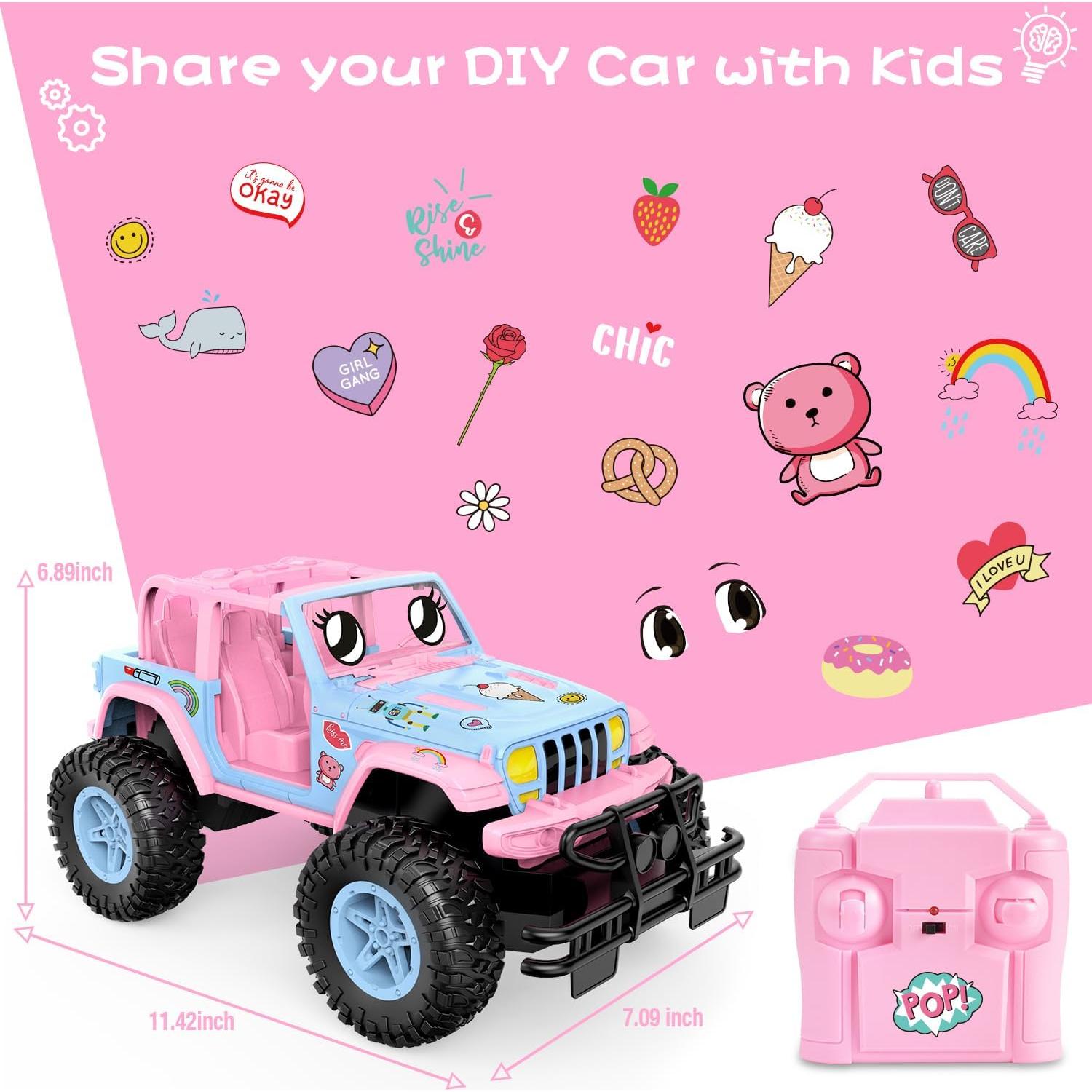 Coche RC NQD Rosa 1:16 para Niñas 3-8 Años 2.4GHz