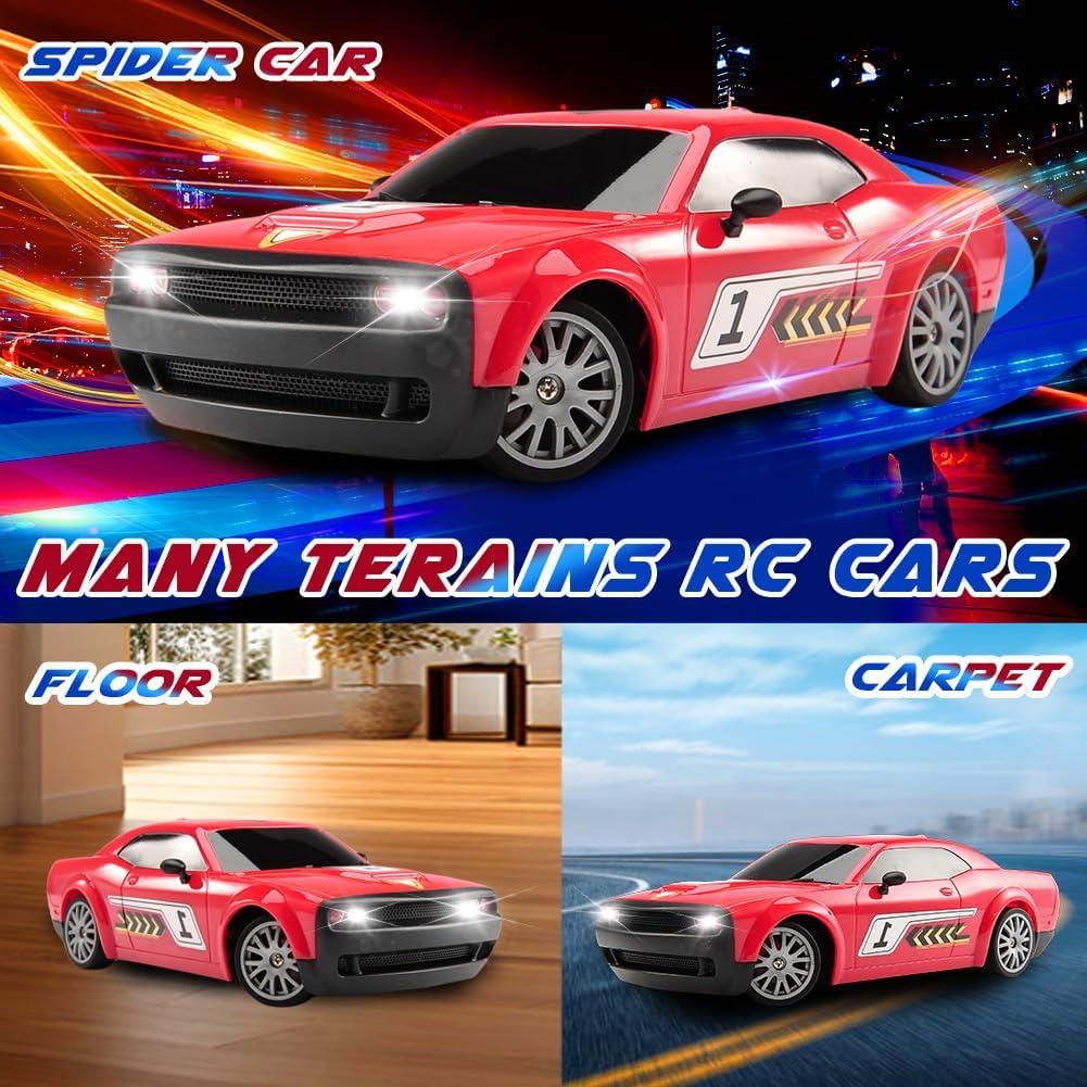 Coche RC Drift Jaming KF27 1:20 4WD Rojo con Luces LED