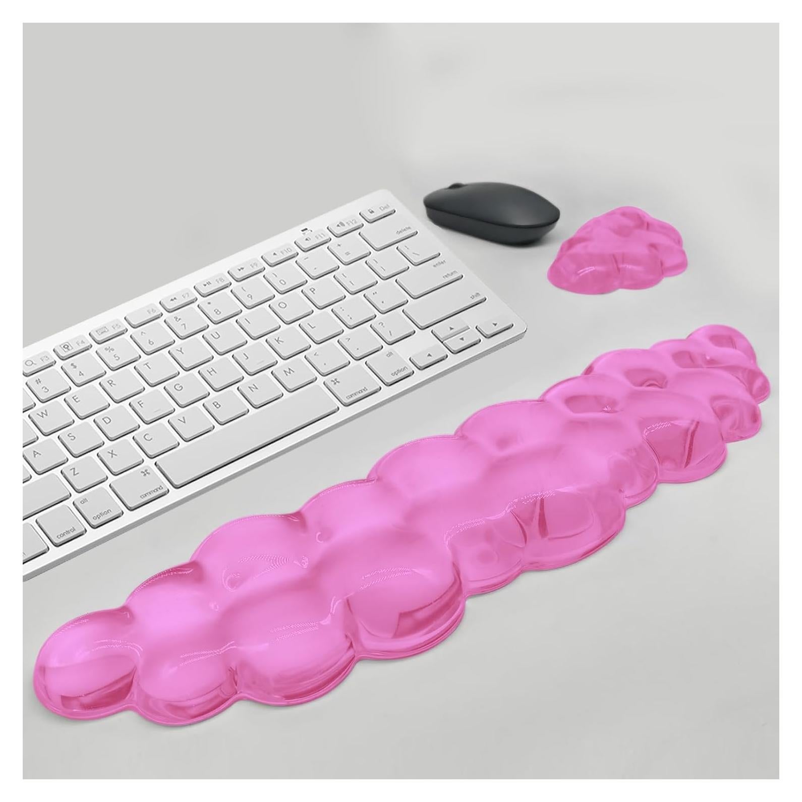 Reposamuñecas de Gel Ergonómico XIAONAN Rosa para Teclado y Ratón