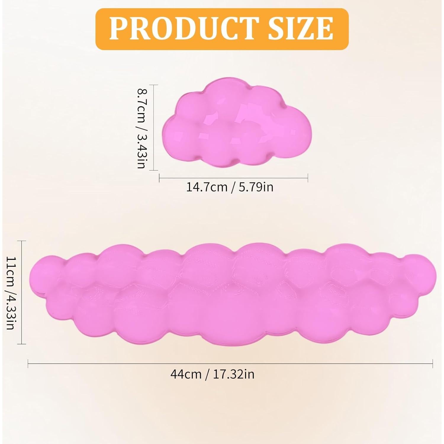 Reposamuñecas de Gel Ergonómico XIAONAN Rosa para Teclado y Ratón