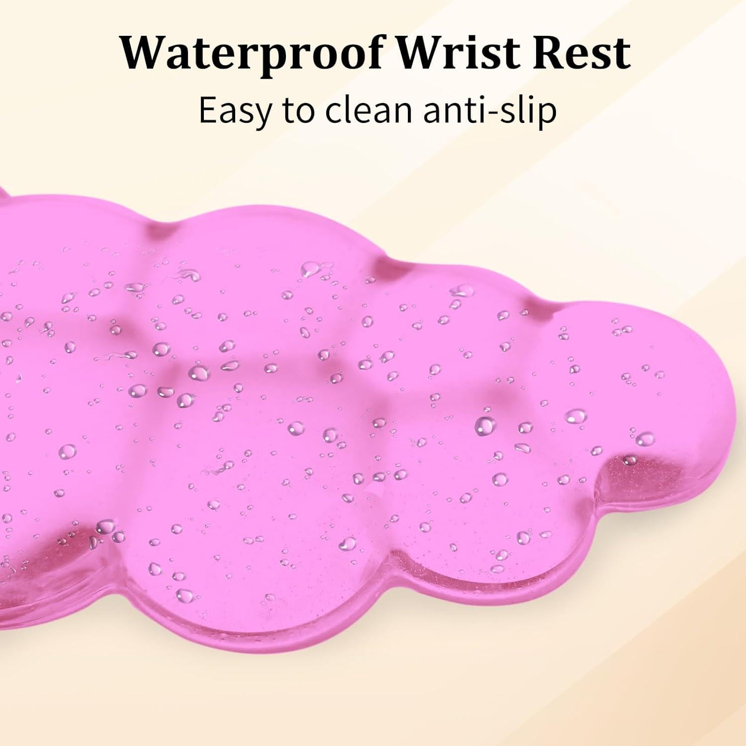 Reposamuñecas de Gel Ergonómico XIAONAN Rosa para Teclado y Ratón