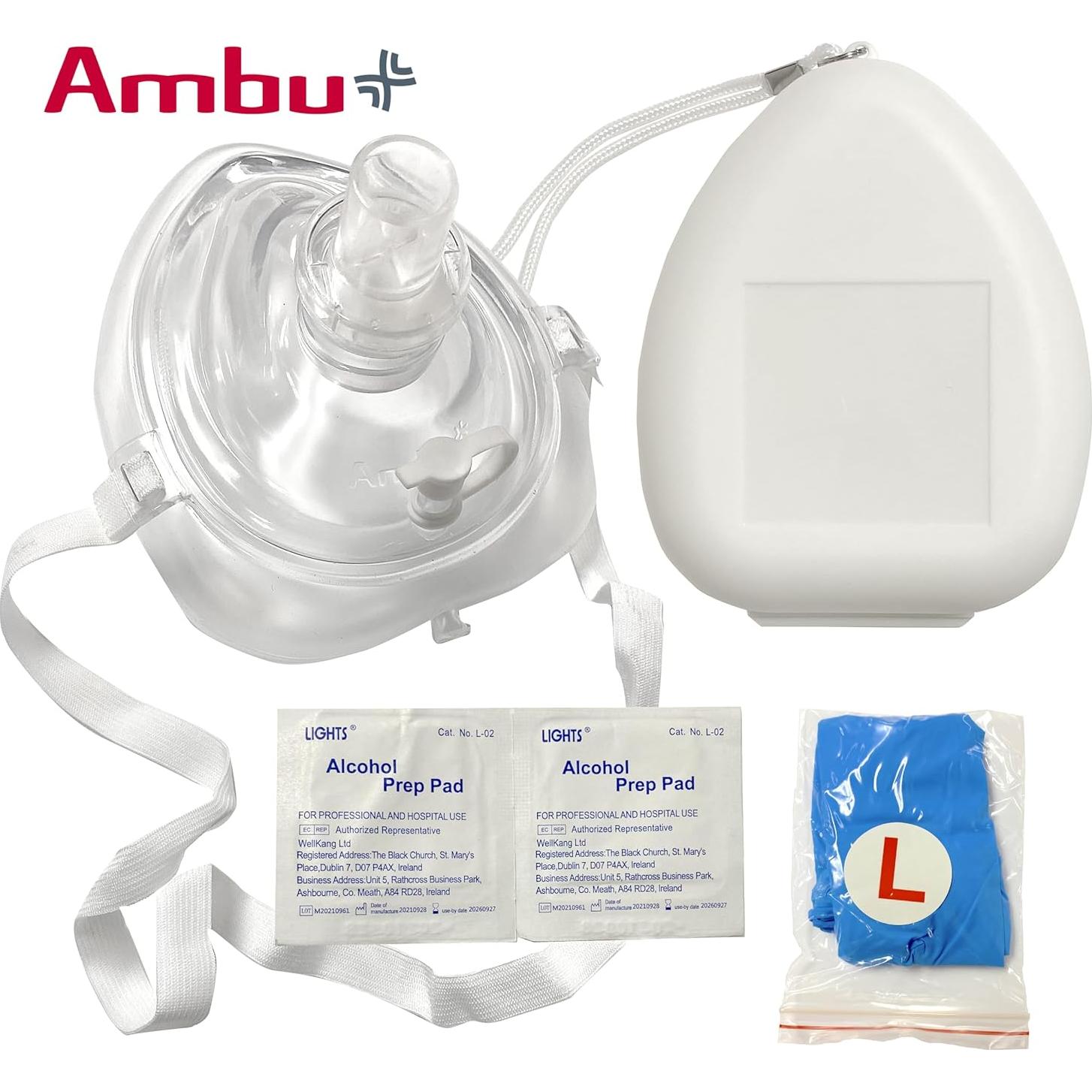 Kit de Máscara de RCP Ambu con Estuche Duro y Accesorios