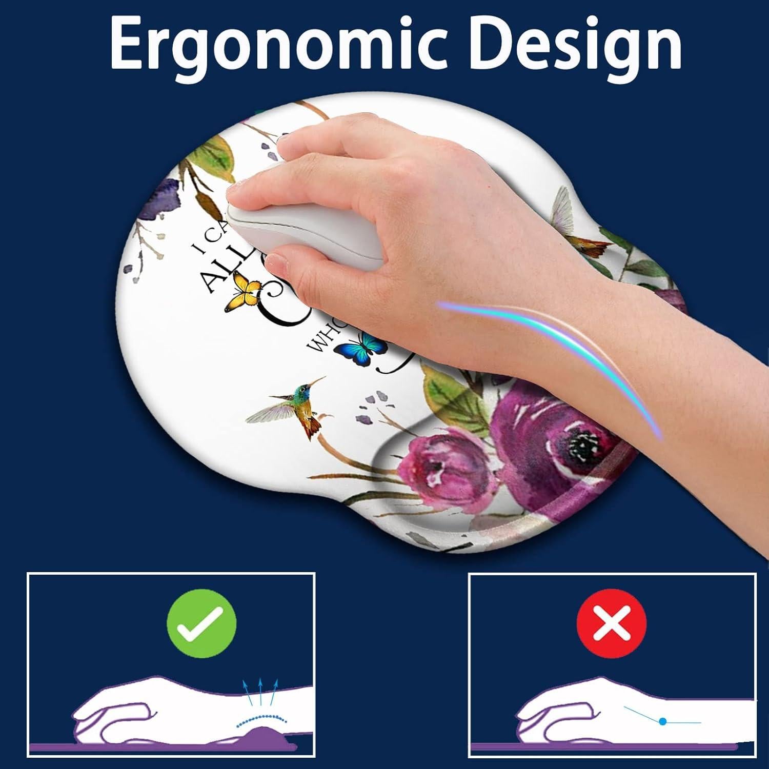 Almohadilla de Ratón Ergonómica FD 4 de Gel con Soporte