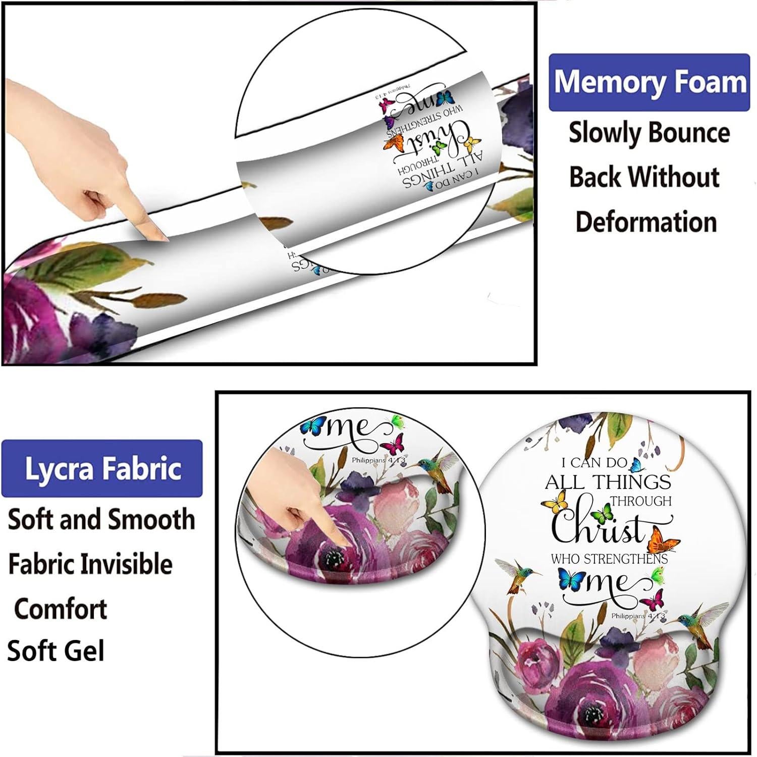 Almohadilla de Ratón Ergonómica FD 4 de Gel con Soporte
