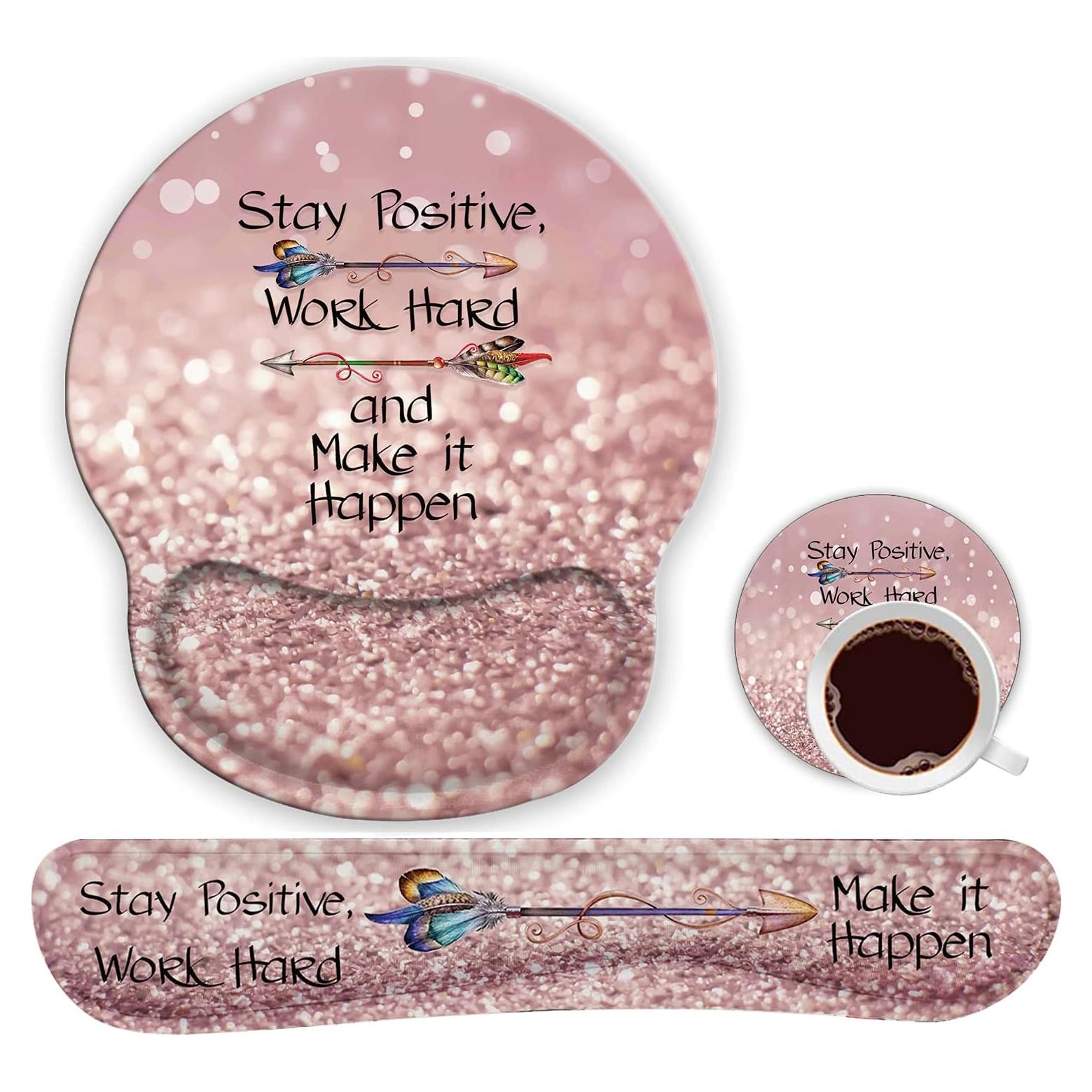 Soporte de Muñeca Ergonómico Yuxcfhjfe + Alfombrilla de Ratón