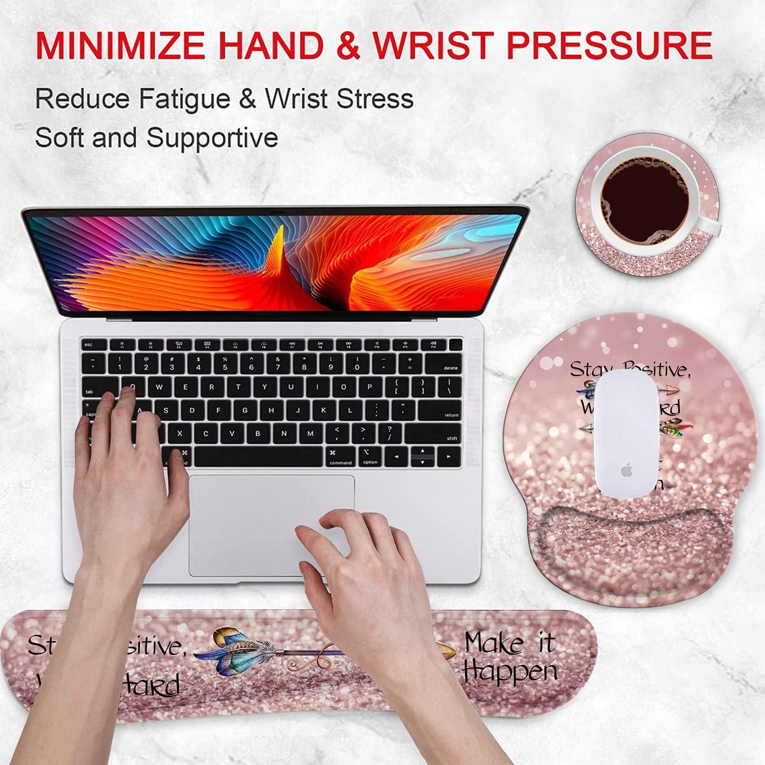 Soporte de Muñeca Ergonómico Yuxcfhjfe + Alfombrilla de Ratón