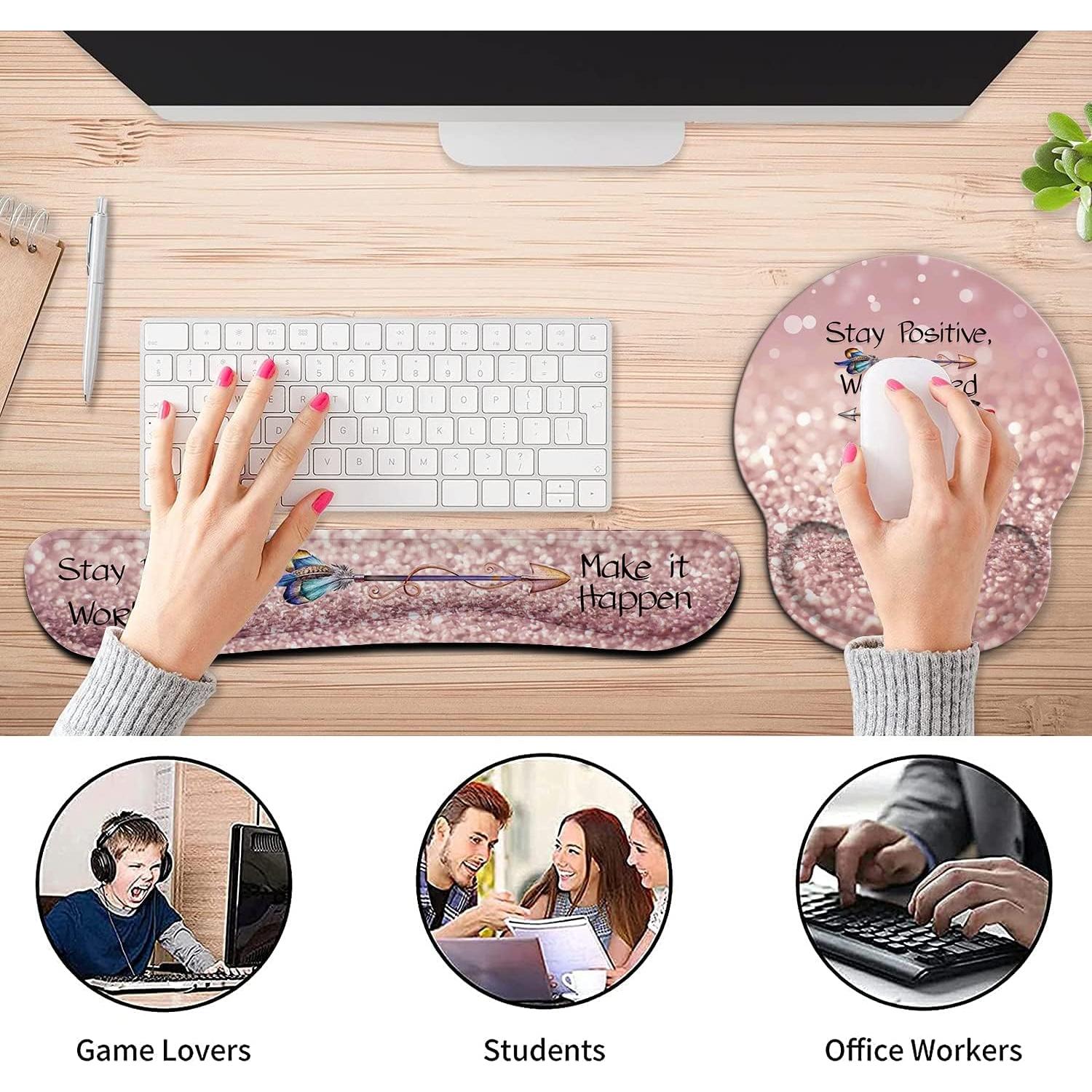 Soporte de Muñeca Ergonómico Yuxcfhjfe + Alfombrilla de Ratón