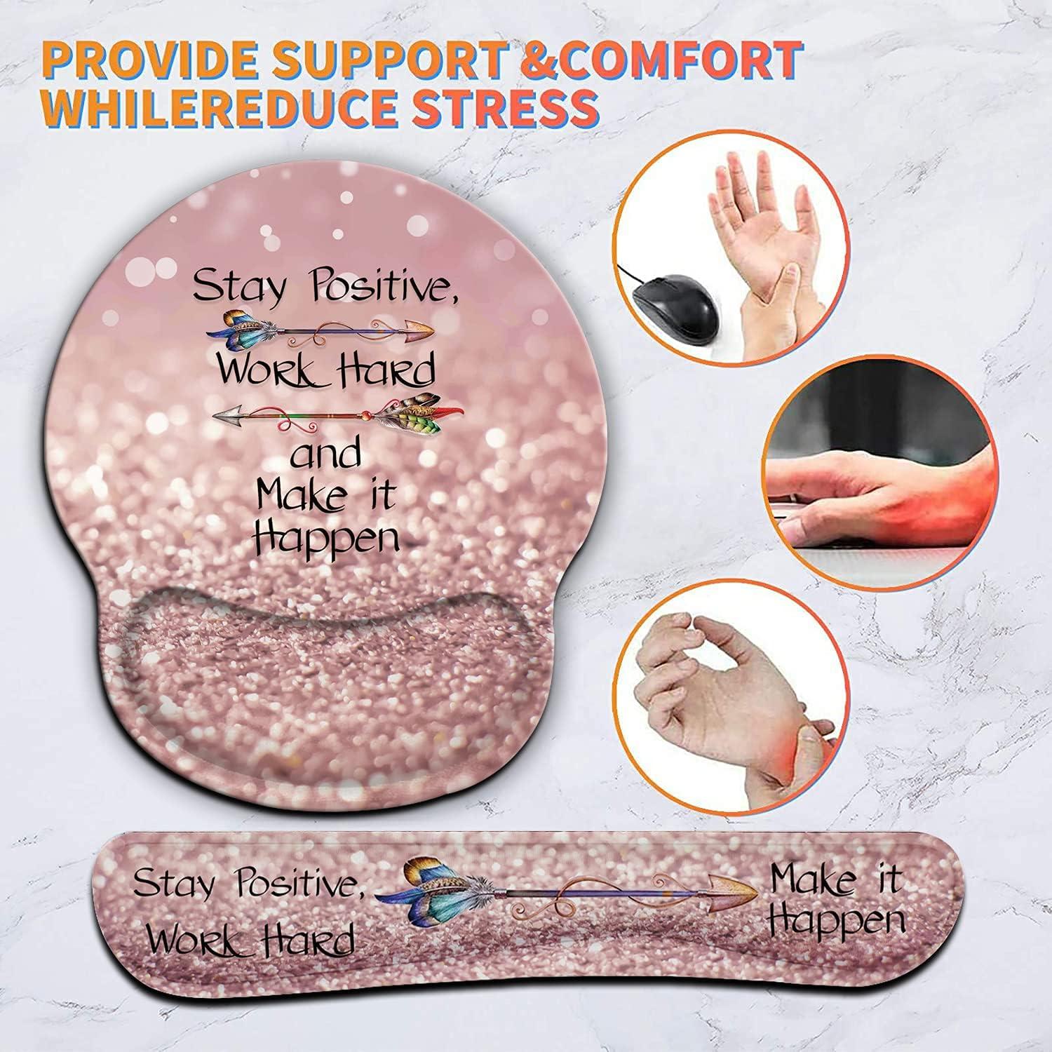 Soporte de Muñeca Ergonómico Yuxcfhjfe + Alfombrilla de Ratón