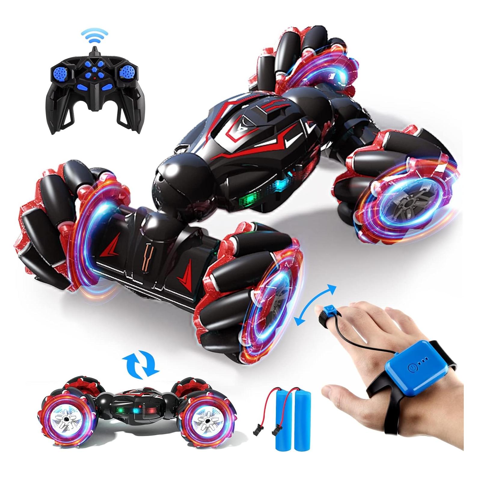 Coche de Acrobacias RC Jovow 1:12 Rojo 4WD con Luces