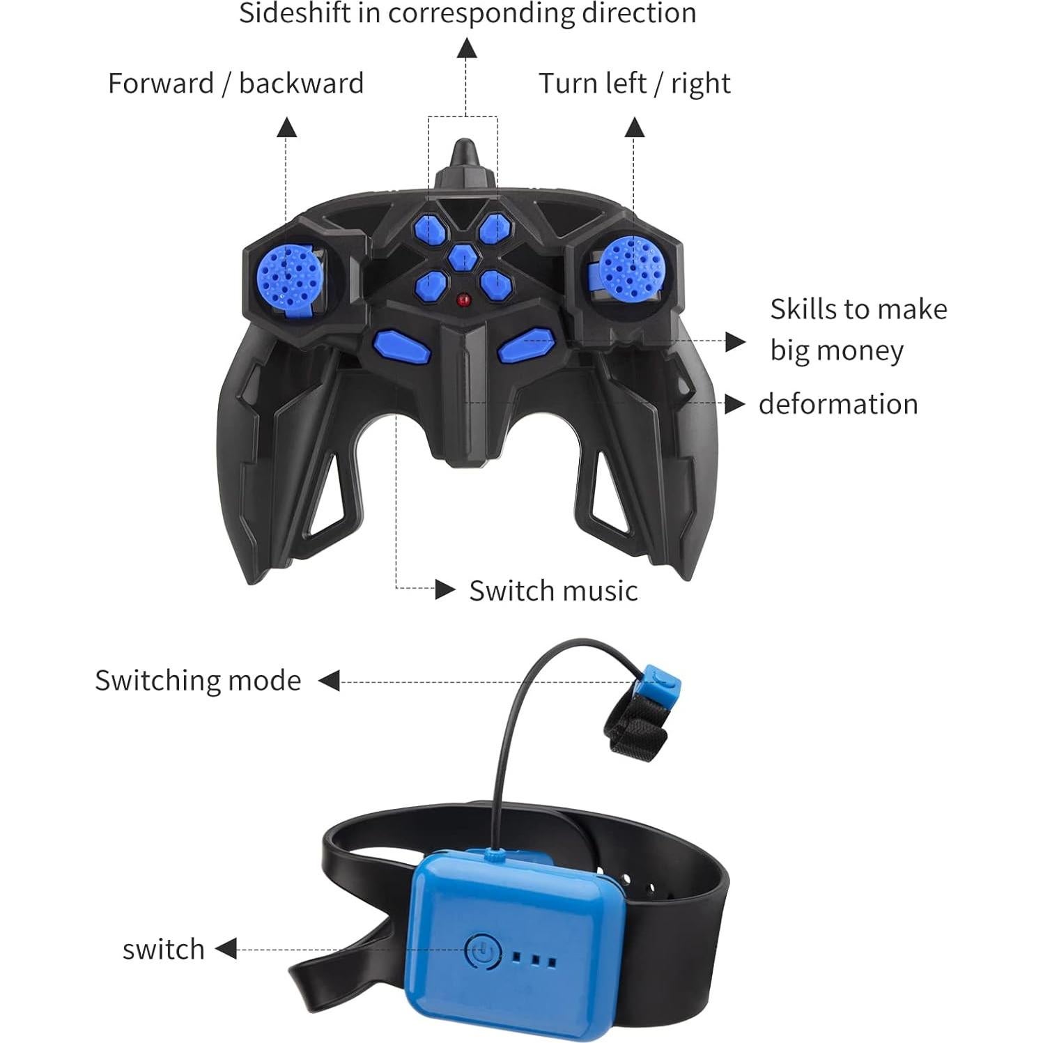 Coche de Acrobacias RC Jovow 1:12 Rojo 4WD con Luces