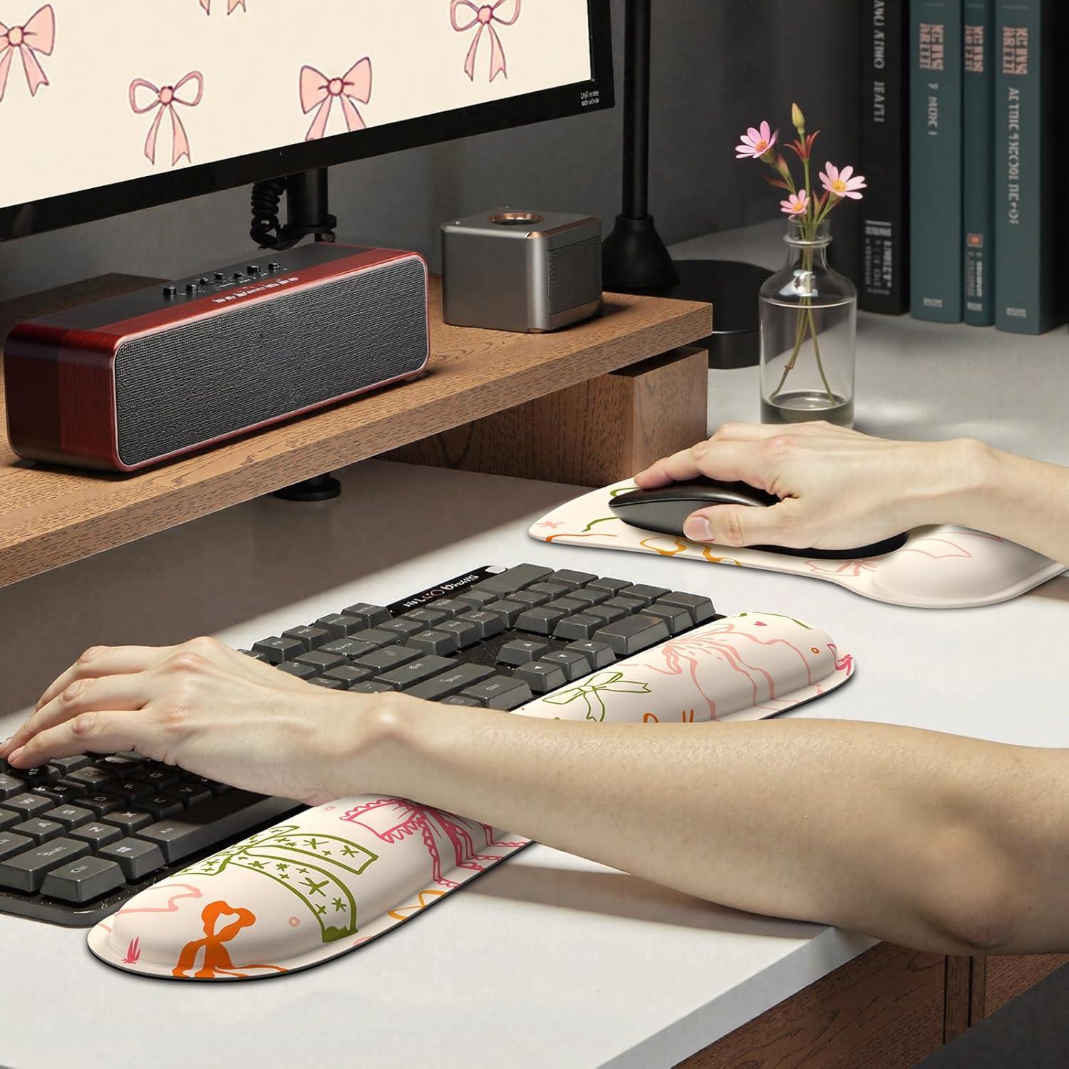 Alfombrilla de Ratón Ergonómica iCasso XXL con Reposamuñecas