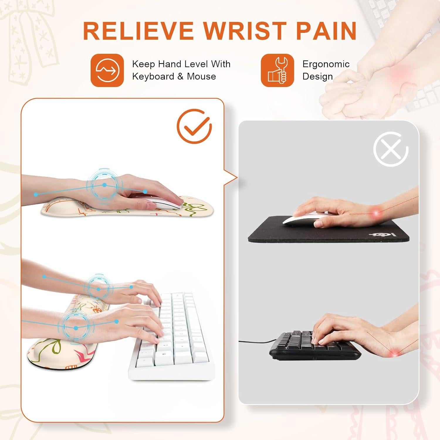 Alfombrilla de Ratón Ergonómica iCasso XXL con Reposamuñecas