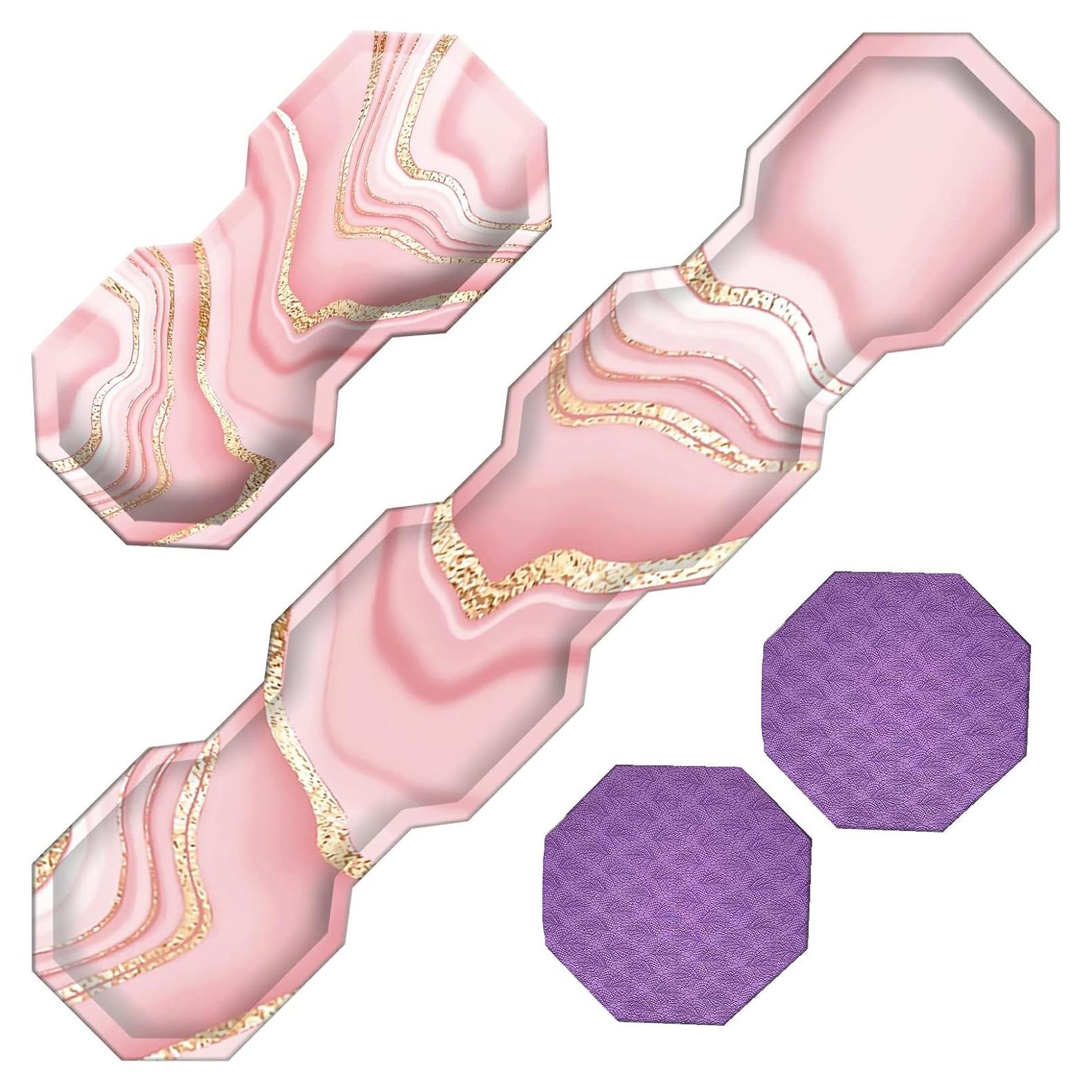 Conjunto Reposamuñecas Ergonómico FUYOCWE Mármol Rosa