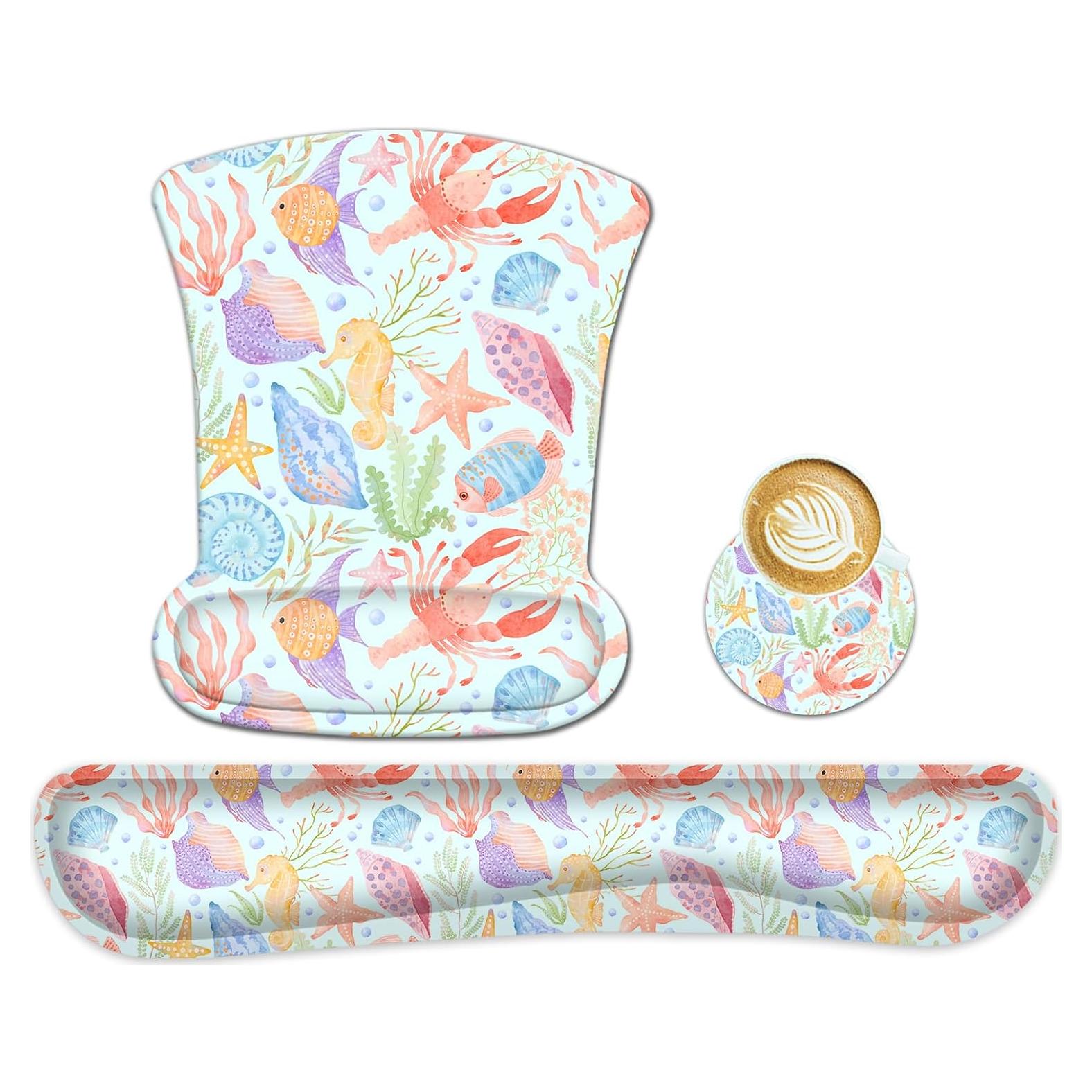 Juego de Reposamuñecas Ergonómico icolor para Teclado y Ratón