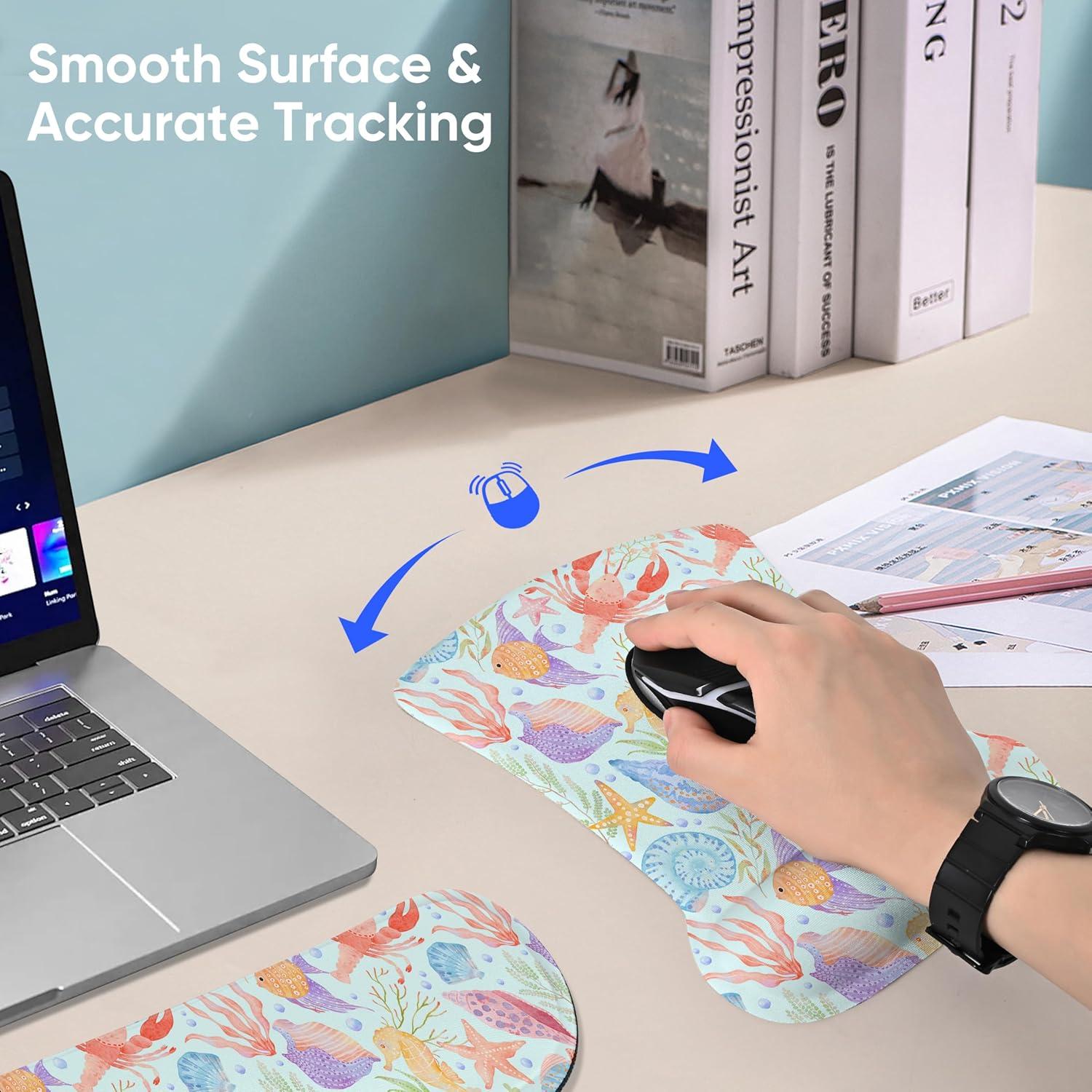 Juego de Reposamuñecas Ergonómico icolor para Teclado y Ratón