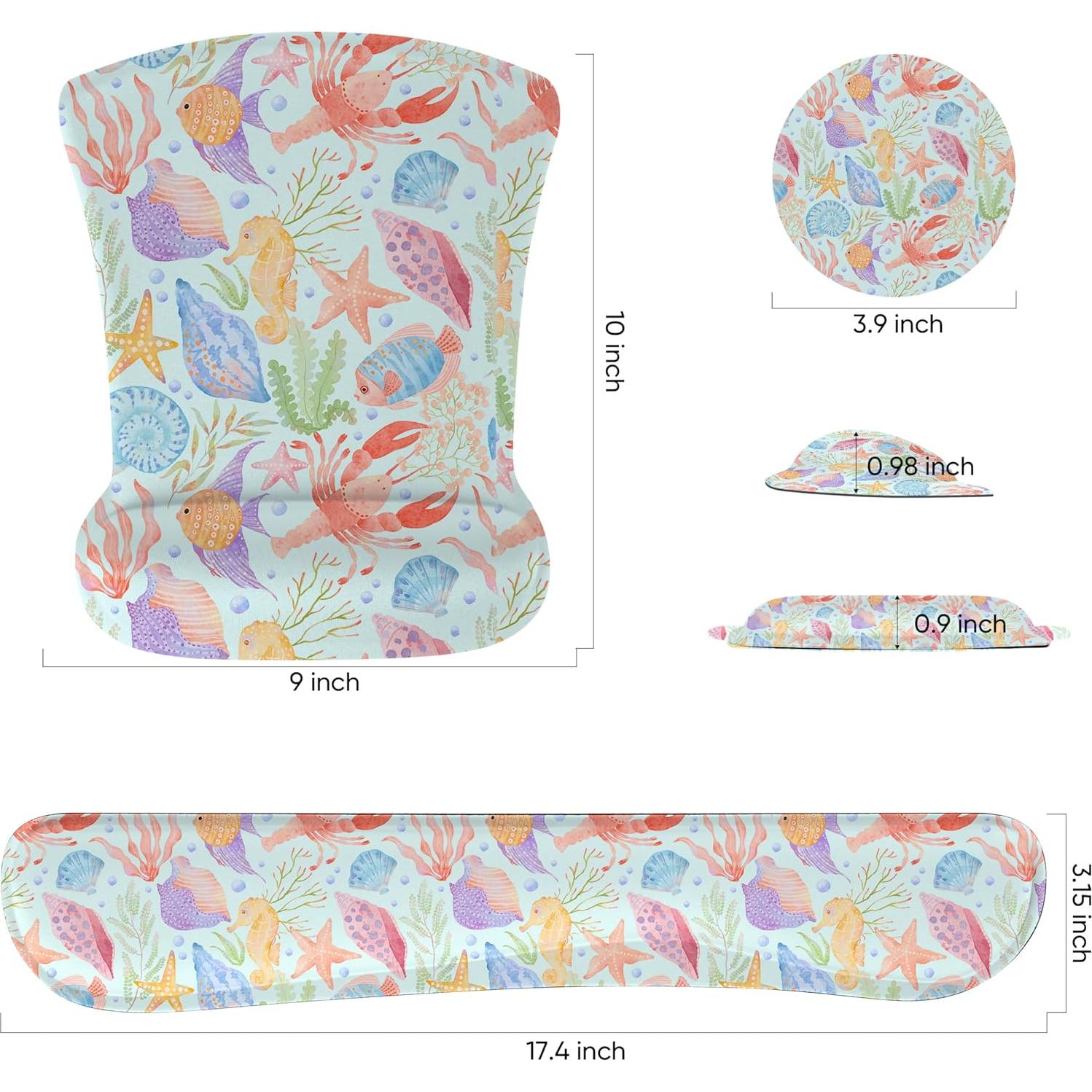 Juego de Reposamuñecas Ergonómico icolor para Teclado y Ratón