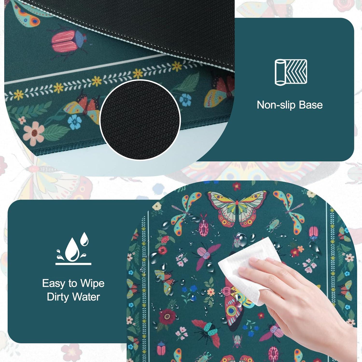 Soporte Reposamuñecas y Alfombrilla MOSISO Ergonómica Verde