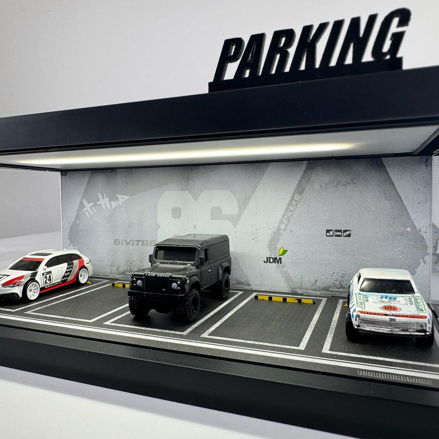 Estuche de Exhibición Acrílico Bivitre 1:64 con Luz LED