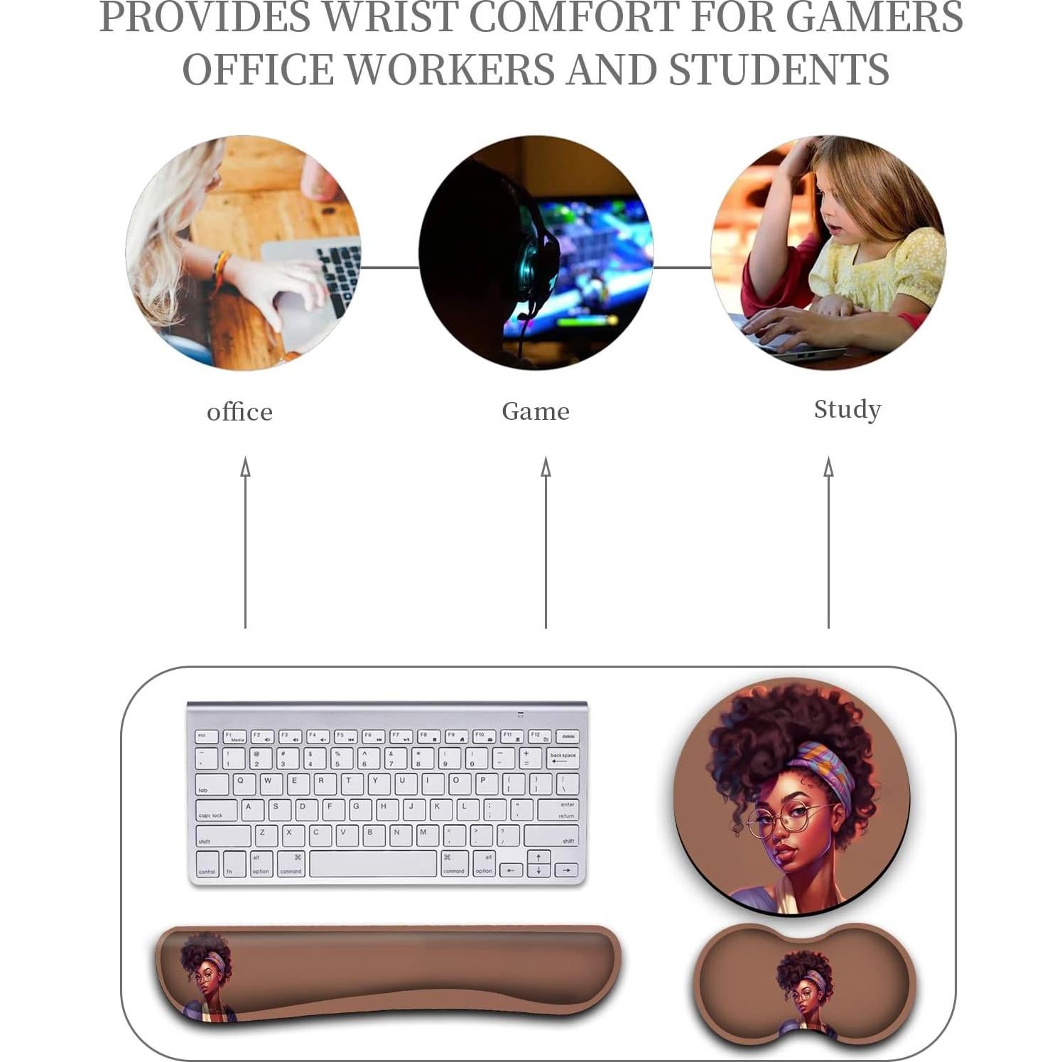 Alfombrilla de Ratón Ergonómica Yuxcfhjfe con Soporte para Muñeca