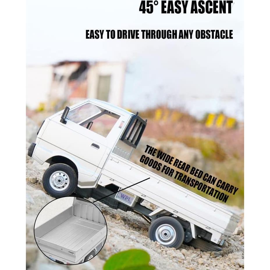 Coche RC The Perseids WPL D12 1/10 Todoterreno Plata