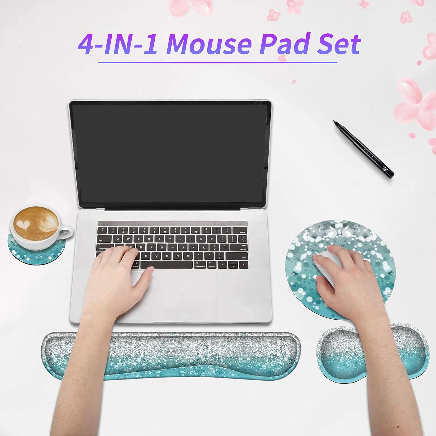 Set Almohadillas Ergonómicas RAUEDWDJS para Teclado y Ratón