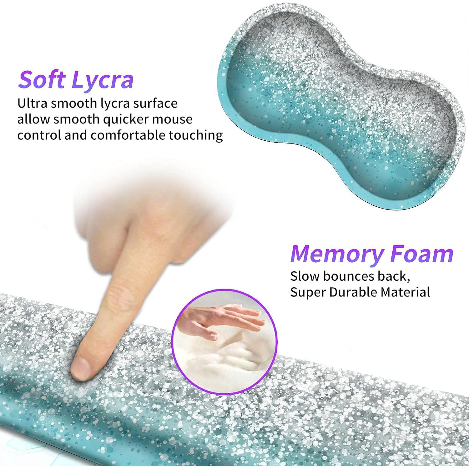 Set Almohadillas Ergonómicas RAUEDWDJS para Teclado y Ratón