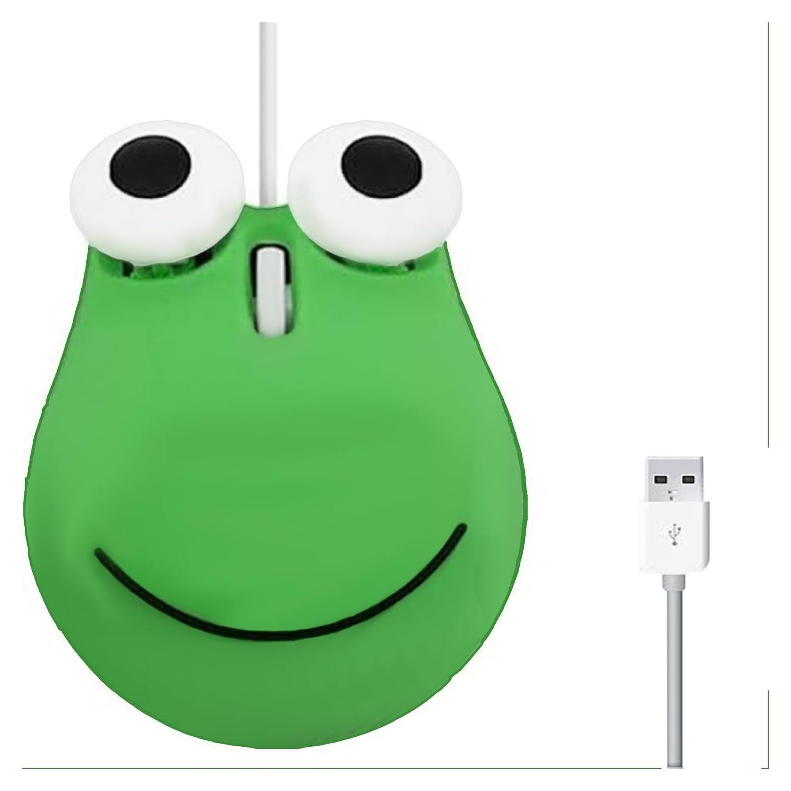 Ratón Óptico con Cable Howen Rana Verde 1600DPI Ergonómico