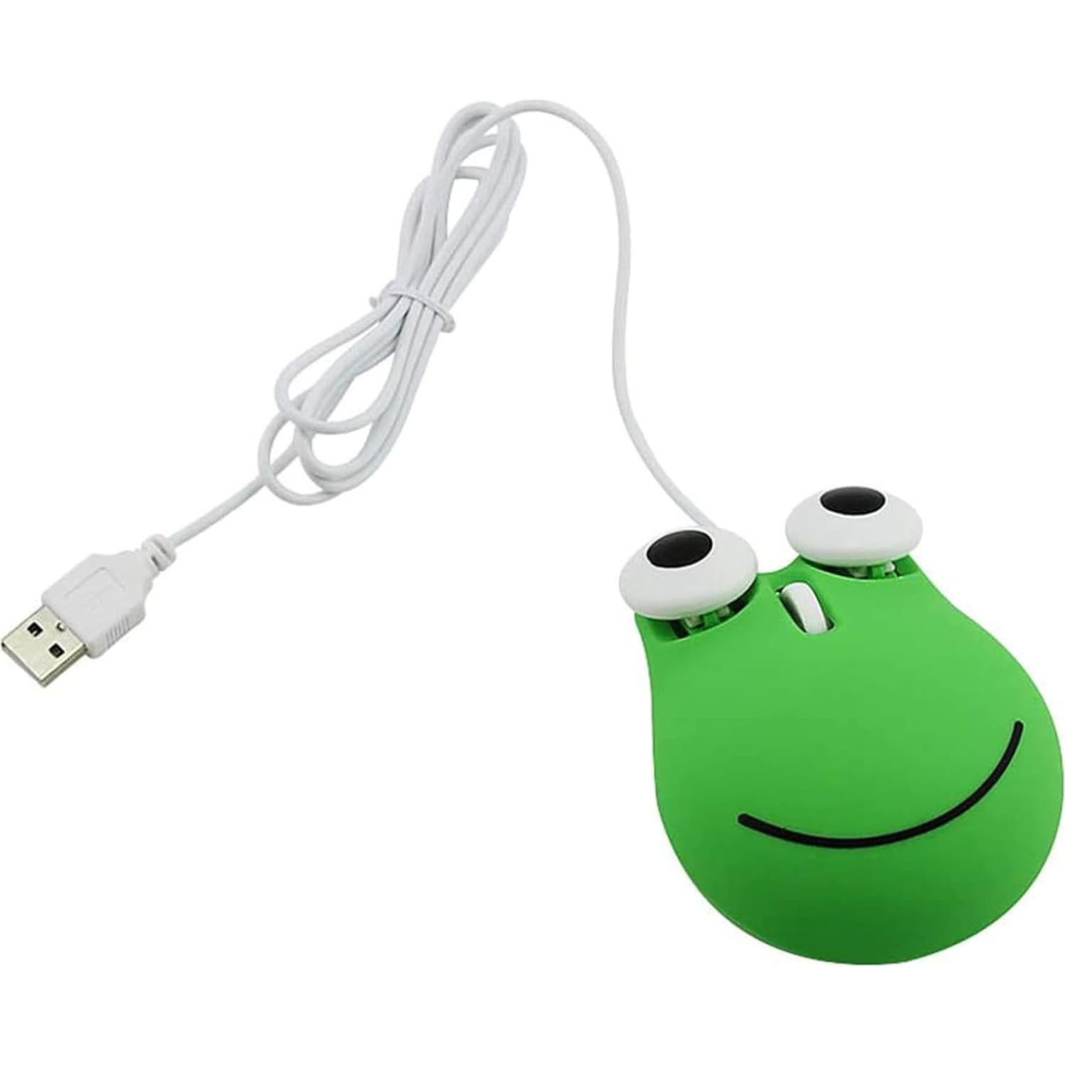 Ratón Óptico con Cable Howen Rana Verde 1600DPI Ergonómico