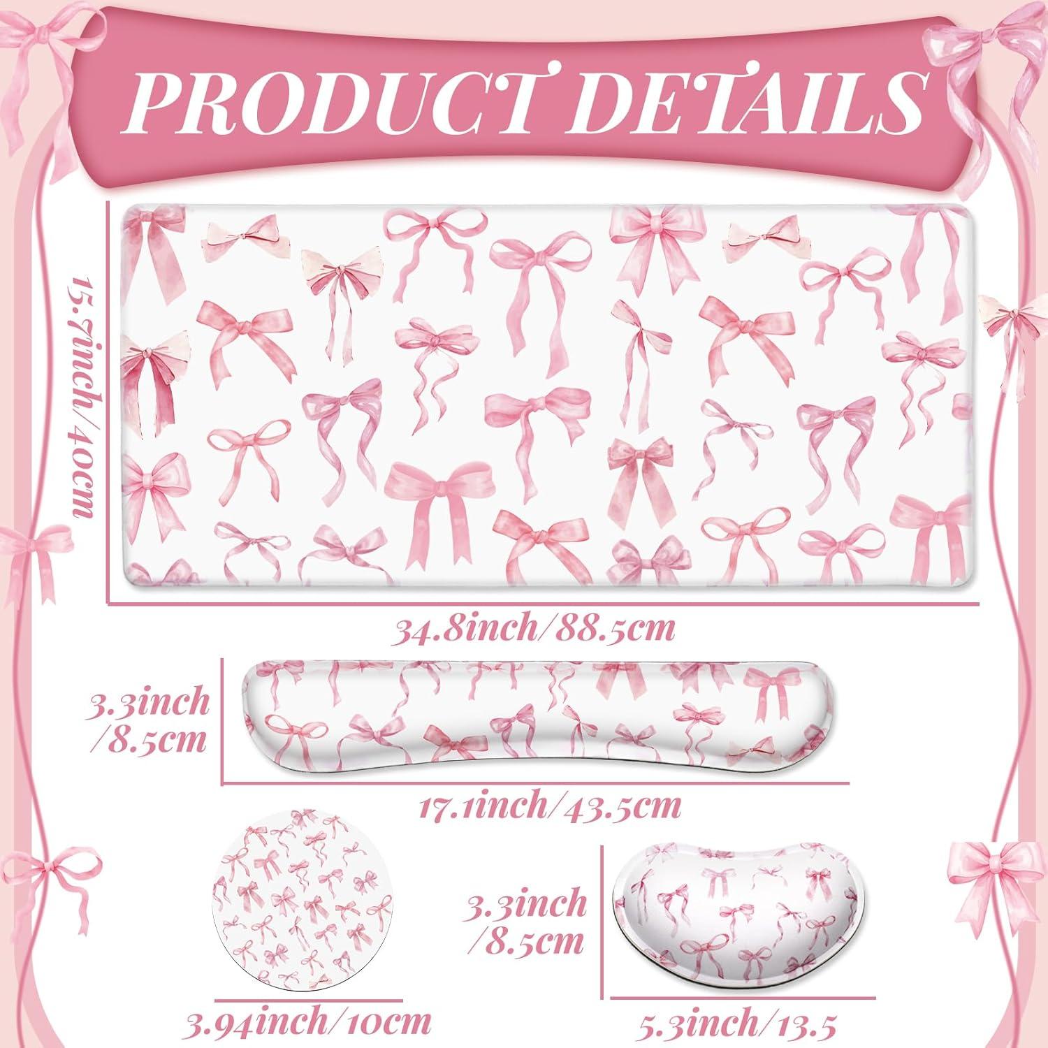 Juego de Alfombrillas Rosa Relaxweex con Reposamuñecas y Posavasos