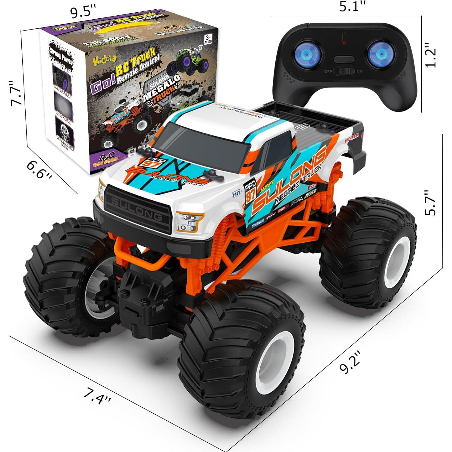 Coche RC Monstruo Kidcia 1:16 Todo Terreno 20 km/h