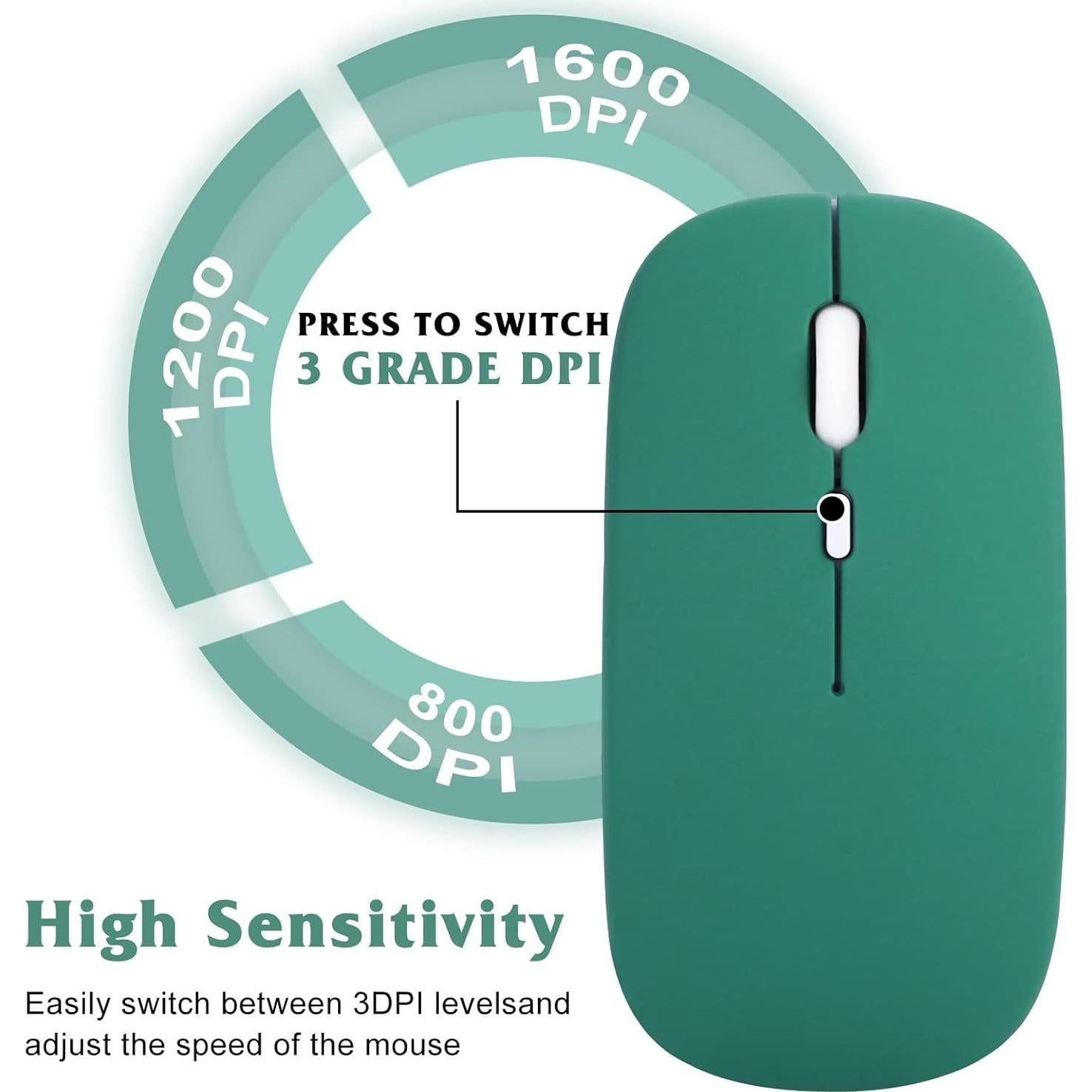 Combo Teclado y Ratón Bluetooth UrbanX KB030 Verde Jade