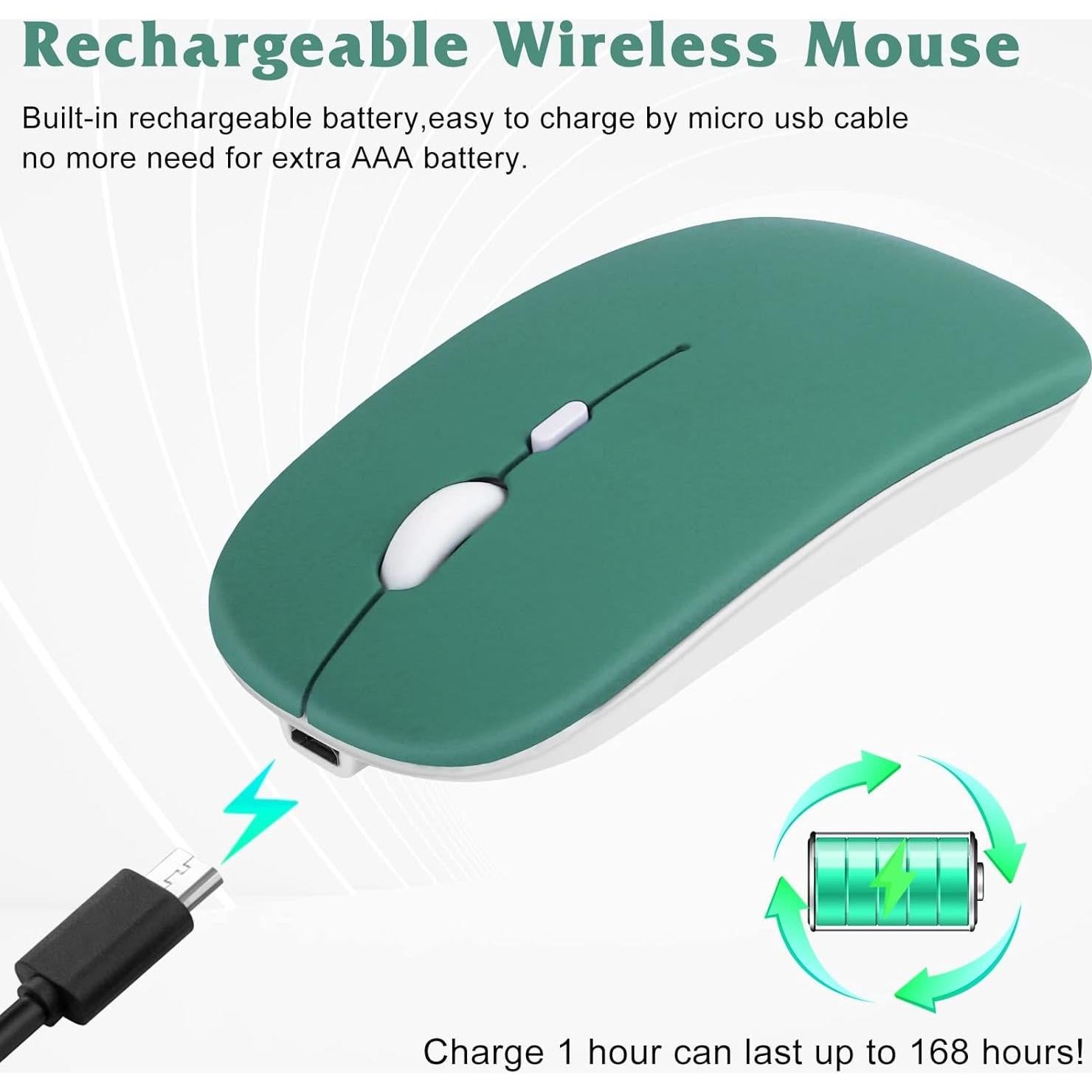 Combo Teclado y Ratón Bluetooth UrbanX KB030 Verde Jade