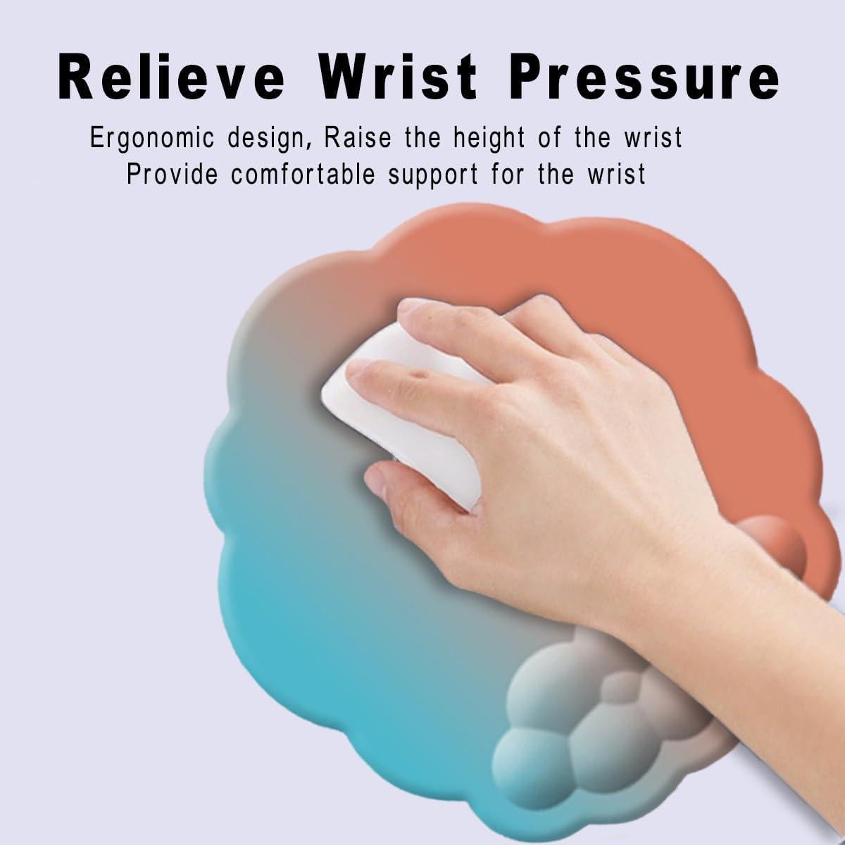 Juego de Reposamuñecas Ergonómico SVJEFY Azul con Alfombrilla