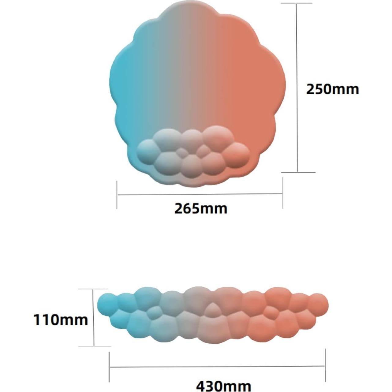 Juego de Reposamuñecas Ergonómico SVJEFY Azul con Alfombrilla