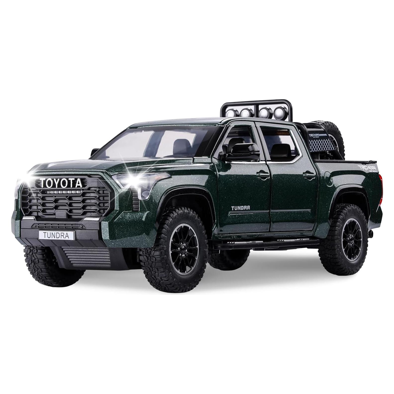 Camión de Juguete Tundra SASBSC Verde 1:24 con Luz y Sonido