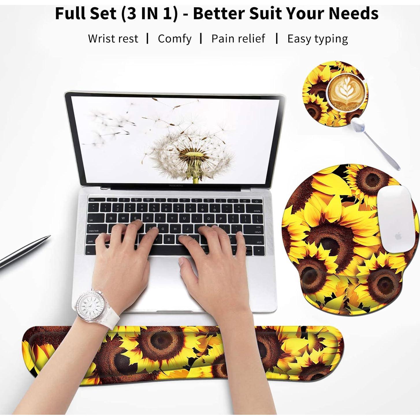 Kit Ergonómico de Reposamuñecas y Alfombrilla Yeefanltd