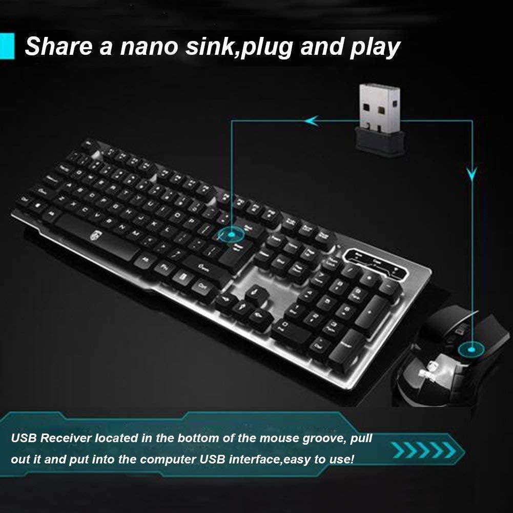 Combo Teclado y Ratón Inalámbrico Sosee MK-500 + Alfombrilla